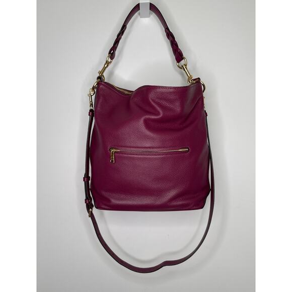 Coach Abby duffle berry Pebbled Leather Shoulder Bag F31507 like NEW - Picture 13 of 15